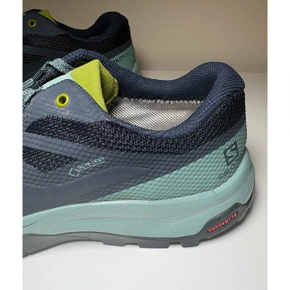 Salomon Outline Gore-Tex Blue Hiking Shoes | Women's Size 8 - Picture 10 of 11